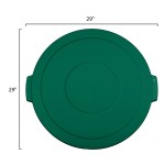 Carlisle 84104509 Bronco 44 Gallon Green Flat Round Trash Can Lid Carlisle 84104509 Bronco 44 Gallon Green Flat Round Trash Can Lid