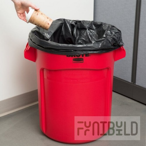 Rubbermaid® FG262000RED BRUTE 20 Gallon Red Round Trash Can