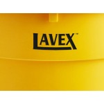 Lavex 32 Gallon Yellow Round Commercial Trash Can with Lid and Dolly
