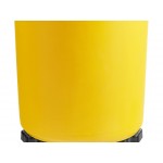 Lavex 32 Gallon Yellow Round Commercial Trash Can with Lid and Dolly