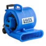 Lavex 3-Speed Compact Air Mover with Telescoping Handle, Wheels, and GFCI Power Outlets - 1/3 hp, 1,100 CFM