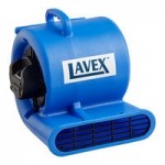 Lavex 3-Speed Compact Air Mover with Telescoping Handle, Wheels, and GFCI Power Outlets - 1/3 hp, 1,100 CFM
