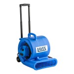 Lavex 3-Speed Compact Air Mover with Telescoping Handle, Wheels, and GFCI Power Outlets - 1/3 hp, 1,100 CFM