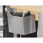 Steelton Wood Top Work Cart with Stainless Steel Base and Undershelves - 32