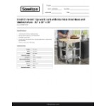 Steelton Wood Top Work Cart with Stainless Steel Base and Undershelves - 32