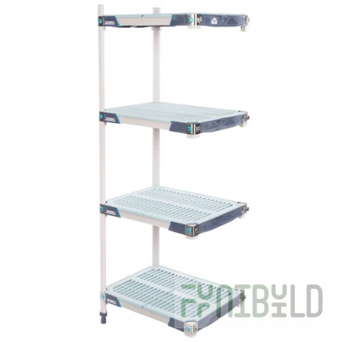 Metro AX316GX3 MetroMax i 4-Shelf Polymer Add-On Shelving Kit - 18