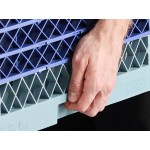 Noble Warewashing 25-Compartment Gray Full-Size Glass Rack with 4 Blue Extenders Noble Warewashing 25-Compartment Gray Full-Size Glass Rack with 4 Blue Extenders