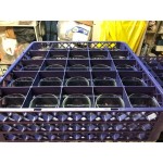 Noble Warewashing 25-Compartment Gray Full-Size Glass Rack with 4 Blue Extenders Noble Warewashing 25-Compartment Gray Full-Size Glass Rack with 4 Blue Extenders