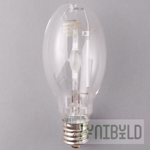 Satco S5824 175 Watt Cool White Clear Metal Halide HID Light Bulb (ED28)