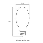 Satco S5824 175 Watt Cool White Clear Metal Halide HID Light Bulb (ED28) Satco S5824 175 Watt Cool White Clear Metal Halide HID Light Bulb (ED28)
