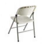 Lancaster Table & Seating Almond Contoured Injection Molded Folding Chair with Charcoal Frame and Sage Gray Legs Lancaster Table & Seating Almond Contoured Injection Molded Folding Chair with Charcoal Frame and Sage Gray Legs