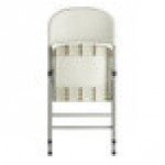 Lancaster Table & Seating Almond Contoured Injection Molded Folding Chair with Charcoal Frame and Sage Gray Legs Lancaster Table & Seating Almond Contoured Injection Molded Folding Chair with Charcoal Frame and Sage Gray Legs