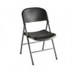 Lancaster Table & Seating Almond Contoured Injection Molded Folding Chair with Charcoal Frame and Sage Gray Legs Lancaster Table & Seating Almond Contoured Injection Molded Folding Chair with Charcoal Frame and Sage Gray Legs