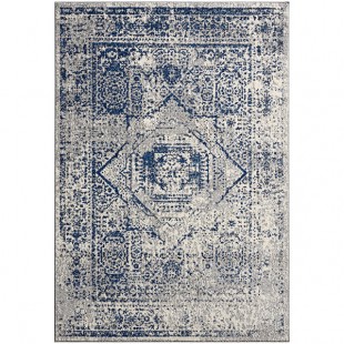 Abani Casa Collection 4' x 6' Blue / Gray Vintage Area Rug