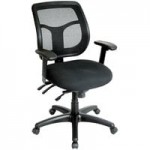 Eurotech Seating MM9500-5806 Apollo Black Fabric / Mesh High Back Swivel Office Chair