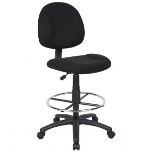 Boss B1615-BK Black Armless Drafting Stool with Footring