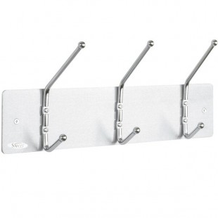 Safco 4161 Satin Metal Three-Peg Coat Hook / Wall Rack Safco 4161 Satin Metal Three-Peg Coat Hook / Wall Rack