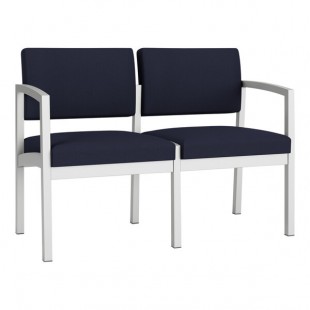 Lesro Lenox Steel Open House Navy Fabric Loveseat Lesro Lenox Steel Open House Navy Fabric Loveseat