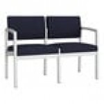 Lesro Lenox Steel Open House Navy Fabric Loveseat
