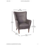 Flash Furniture Connor Dark Gray Modern Faux Leather Wingback Accent Chair with Wooden Legs and Frame Flash Furniture Connor Dark Gray Modern Faux Leather Wingback Accent Chair with Wooden Legs and Frame