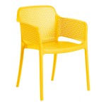 Lancaster Table & Seating Rio Sunshine Yellow Resin Arm Chair Lancaster Table & Seating Rio Sunshine Yellow Resin Arm Chair