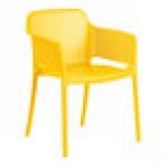 Lancaster Table & Seating Rio Sunshine Yellow Resin Arm Chair Lancaster Table & Seating Rio Sunshine Yellow Resin Arm Chair