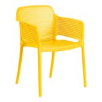 Lancaster Table & Seating Rio Sunshine Yellow Resin Arm Chair Lancaster Table & Seating Rio Sunshine Yellow Resin Arm Chair
