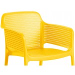 Lancaster Table & Seating Rio Sunshine Yellow Resin Arm Chair Lancaster Table & Seating Rio Sunshine Yellow Resin Arm Chair
