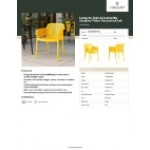 Lancaster Table & Seating Rio Sunshine Yellow Resin Arm Chair Lancaster Table & Seating Rio Sunshine Yellow Resin Arm Chair
