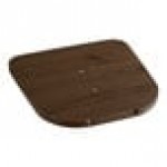 Lancaster Table & Seating Alloy Silver Indoor Cafe Chair with Walnut Wood Seat