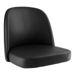Lancaster Table & Seating Black Swivel Barstool with Black Vinyl Bucket Seat Lancaster Table & Seating Black Swivel Barstool with Black Vinyl Bucket Seat