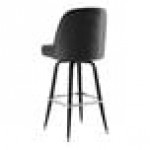 Lancaster Table & Seating Black Swivel Barstool with Black Vinyl Bucket Seat Lancaster Table & Seating Black Swivel Barstool with Black Vinyl Bucket Seat