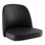 Lancaster Table & Seating Black Swivel Barstool with Black Vinyl Bucket Seat Lancaster Table & Seating Black Swivel Barstool with Black Vinyl Bucket Seat