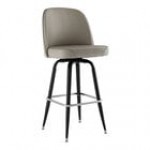 Lancaster Table & Seating Black Swivel Barstool with Black Vinyl Bucket Seat Lancaster Table & Seating Black Swivel Barstool with Black Vinyl Bucket Seat