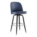 Lancaster Table & Seating Black Swivel Barstool with Black Vinyl Bucket Seat Lancaster Table & Seating Black Swivel Barstool with Black Vinyl Bucket Seat