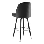 Lancaster Table & Seating Black Swivel Barstool with Black Vinyl Bucket Seat Lancaster Table & Seating Black Swivel Barstool with Black Vinyl Bucket Seat