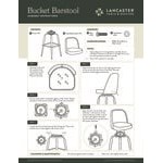 Lancaster Table & Seating Black Swivel Barstool with Black Vinyl Bucket Seat Lancaster Table & Seating Black Swivel Barstool with Black Vinyl Bucket Seat