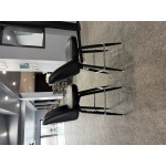 Lancaster Table & Seating Black Swivel Barstool with Black Vinyl Bucket Seat Lancaster Table & Seating Black Swivel Barstool with Black Vinyl Bucket Seat