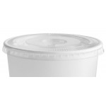 Choice 12 oz. White Paper Frozen Yogurt / Food Cup with Flat Lid - 50/Case Choice 12 oz. White Paper Frozen Yogurt / Food Cup with Flat Lid - 50/Case