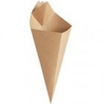 Carnival King 20 oz. Black Square Cardboard Fry Cone - 500/Case Carnival King 20 oz. Black Square Cardboard Fry Cone - 500/Case