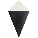 Carnival King 20 oz. Black Square Cardboard Fry Cone - 500/Case Carnival King 20 oz. Black Square Cardboard Fry Cone - 500/Case