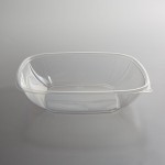 Fineline 15080L-CL Super Bowl Plus 80 oz. Clear Square PET Plastic Bowl - 50/Case Fineline 15080L-CL Super Bowl Plus 80 oz. Clear Square PET Plastic Bowl - 50/Case