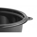 Visions 16 oz. Black PET Plastic Round Catering / Serving Bowl - 50/Pack Visions 16 oz. Black PET Plastic Round Catering / Serving Bowl - 50/Pack