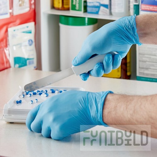 Showa Blue Biodegradable Nitrile 2.5 Mil Powder-Free Gloves - Large - 2,000/Case