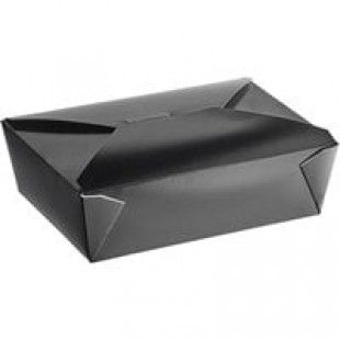 Fold-Pak 03BPBLACKM Bio-Pak Black Microwavable Paper #3 Take-Out Containers 7 3/4 Fold-Pak 03BPBLACKM Bio-Pak Black Microwavable Paper #3 Take-Out Containers 7 3/4