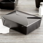 Fold-Pak 03BPBLACKM Bio-Pak Black Microwavable Paper #3 Take-Out Containers 7 3/4 Fold-Pak 03BPBLACKM Bio-Pak Black Microwavable Paper #3 Take-Out Containers 7 3/4