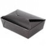 Fold-Pak 03BPBLACKM Bio-Pak Black Microwavable Paper #3 Take-Out Containers 7 3/4 Fold-Pak 03BPBLACKM Bio-Pak Black Microwavable Paper #3 Take-Out Containers 7 3/4