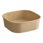 Choice 16 oz. Round Kraft PE-Lined Microwavable Take-Out Container - 300/Case