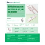 Greenprint Wrapped Heavy Weight Natural Agave Knife, Fork, and Napkin - 200/Case Greenprint Wrapped Heavy Weight Natural Agave Knife, Fork, and Napkin - 200/Case