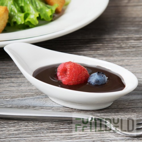 Reserve by Libbey 987659353 Silk 1 oz. Royal Rideau White Porcelain Amuse Bouche - 36/Case